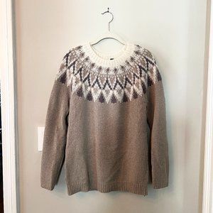 Ann Taylor Fair Isle Sweater S